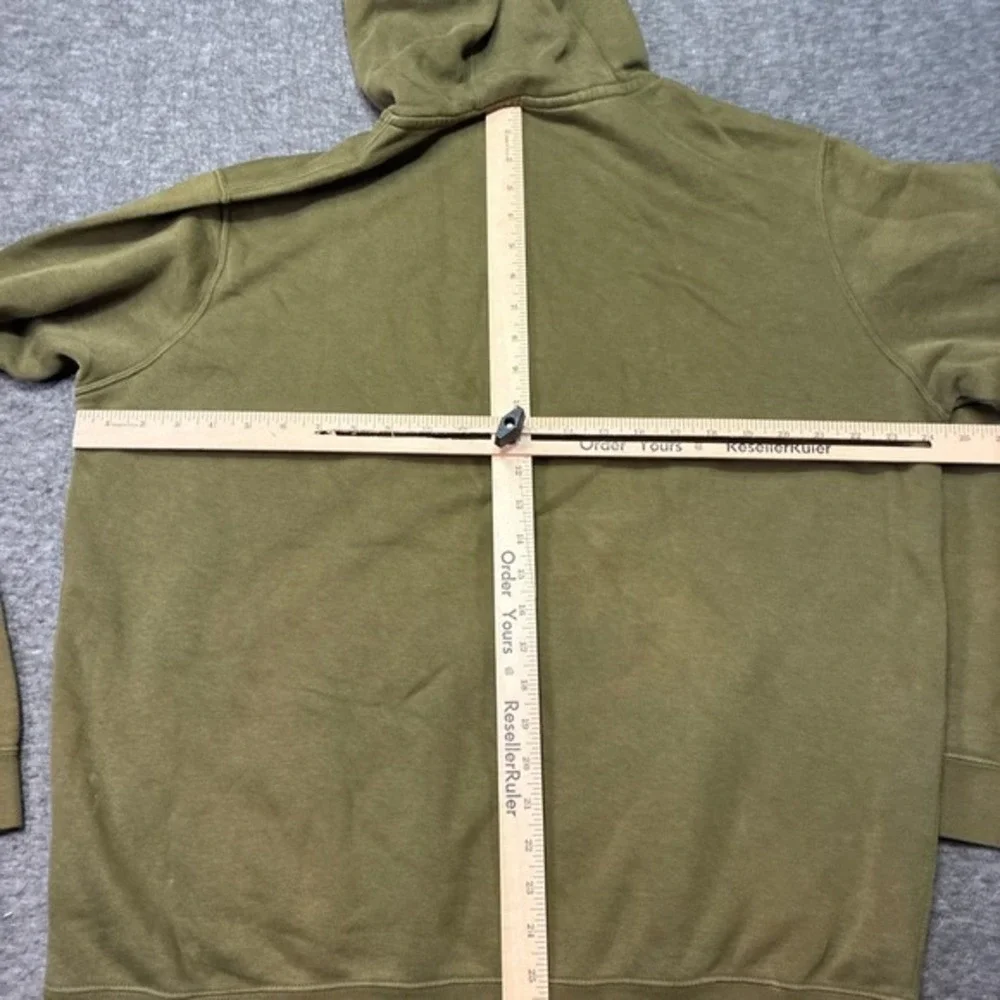 Nike Men‎ XL Half Zip Hoodie Olive Green Distressed Casual Worn